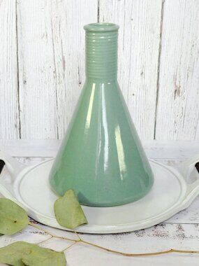 Mid Century Decanter / Vase Pastel Sea Green Pottery | Vintage MCM Scandinavian